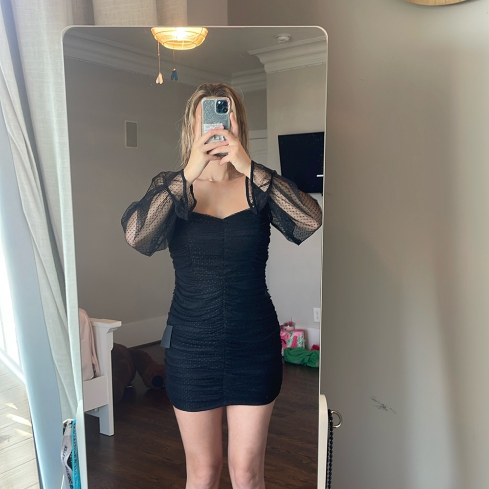 SCRUNCH BLACK LULUS DRESS